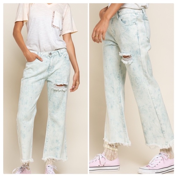 POL Tye Die Fitted Flare Demin Jeans - Picture 10 of 12